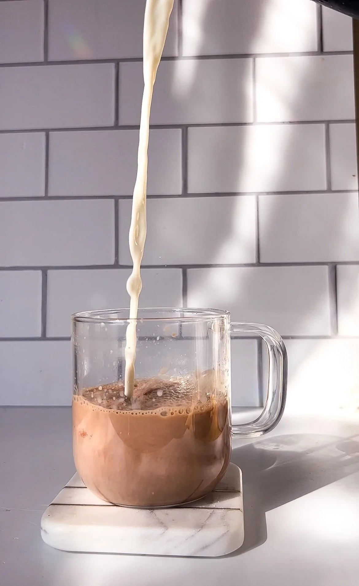 He Shou Wu Hot Chocolate with Pearl Powder Whipped Cream - Root + Bones