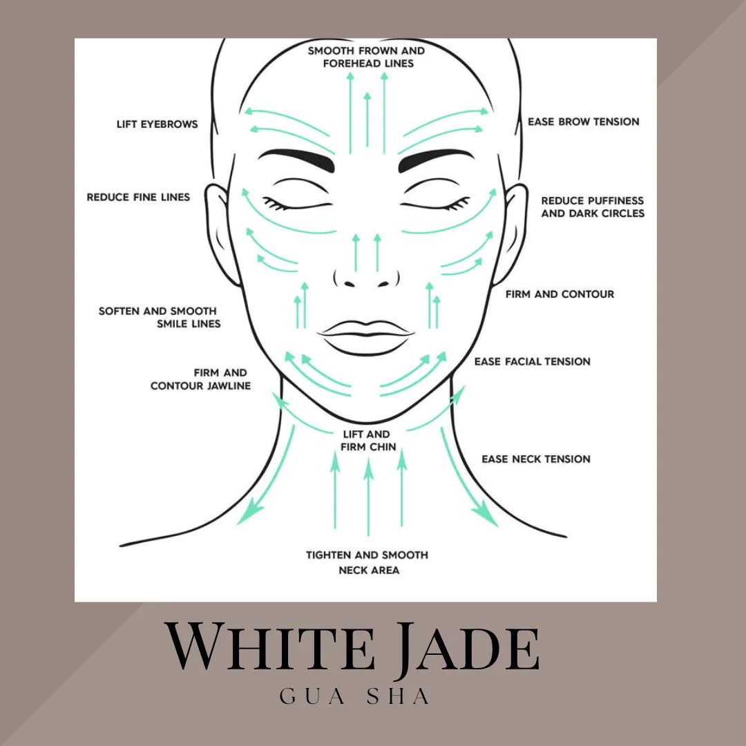 White Jade Gua Sha Stone - rootandbones